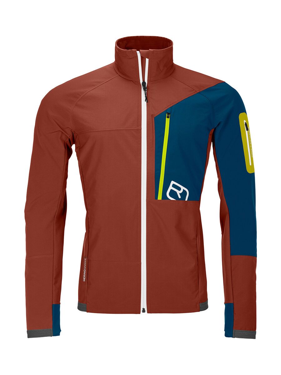 Ortovox Merino Airsolation Berrino Jacket M clay orange S 6037200017
