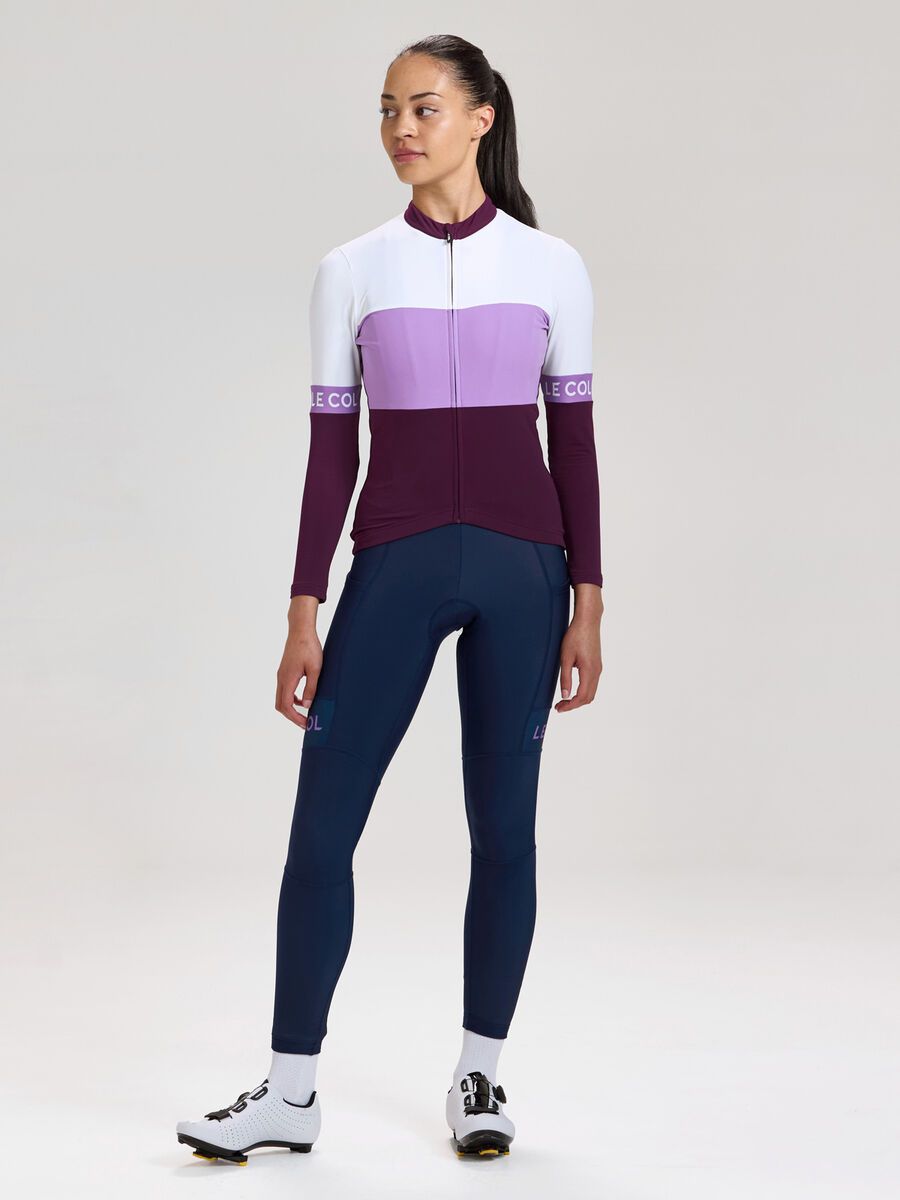 Le Col Womens Sport Tricolour Long Sleeve Jersey, purple/orchid/white - Bild 6