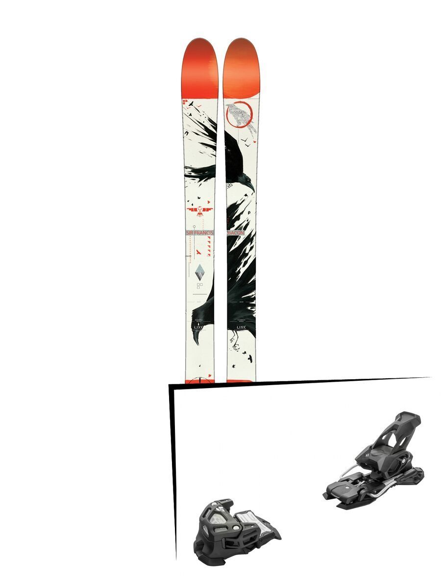 Set: Line Sir Francis Bacon 2016 + Tyrolia Attack 14 AT ohne Bremse, solid black - Skiset - Bild 1
