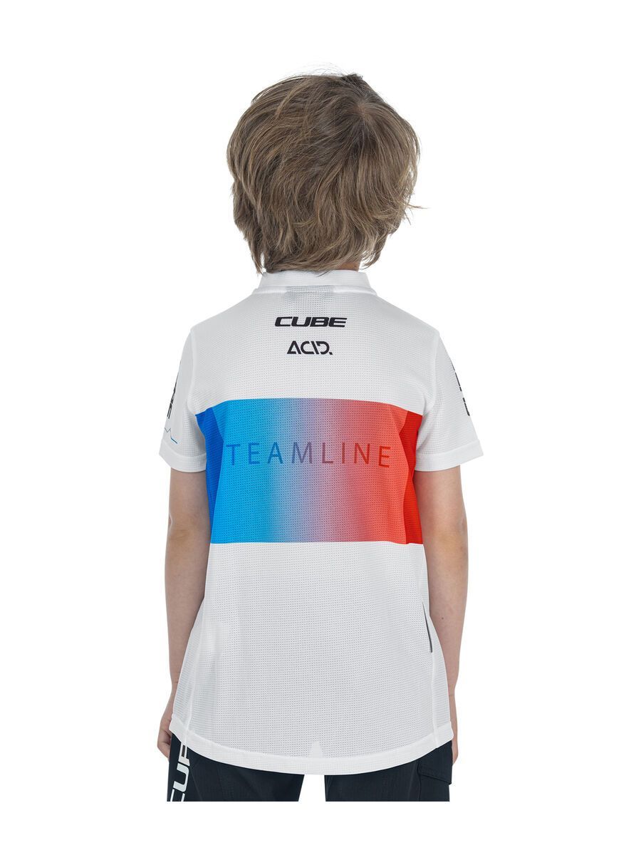 Cube Teamline Trikot Rookie kurzarm, white´n´blue´n´red - Bild 3