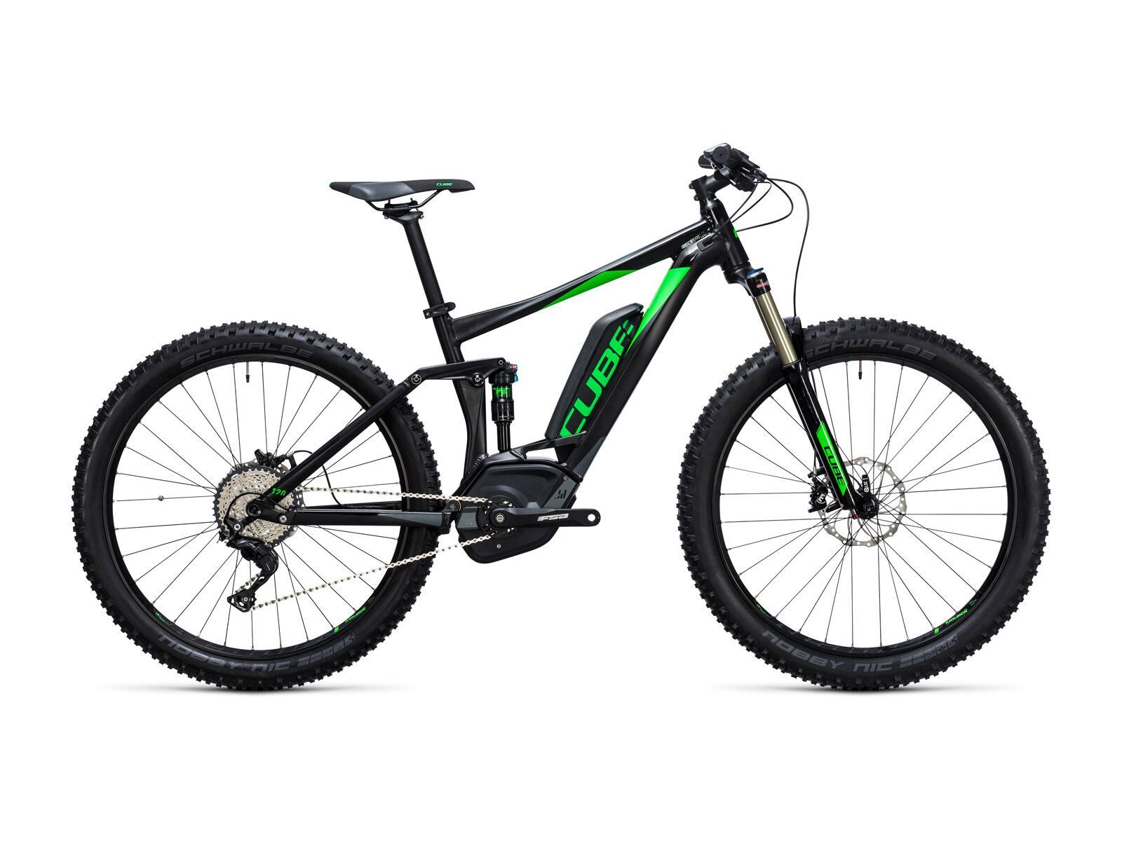 Cube Stereo Hybrid 120 HPA Race 500 27.5+, black´n´green - Bild 1