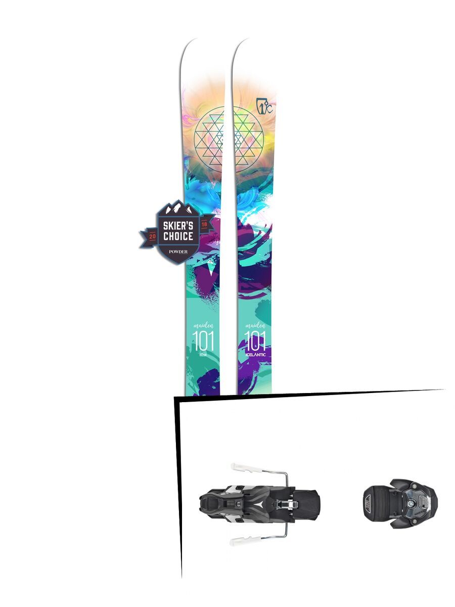 Set: Icelantic Maiden 101 2018 + Atomic Warden MNC 13 black/black - Bild 1