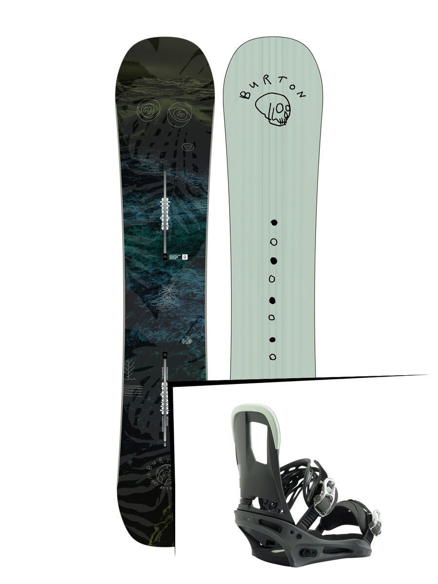 Set: Burton Flight Attendant Wide 2019 + Burton Cartel salty shark - Bild 1