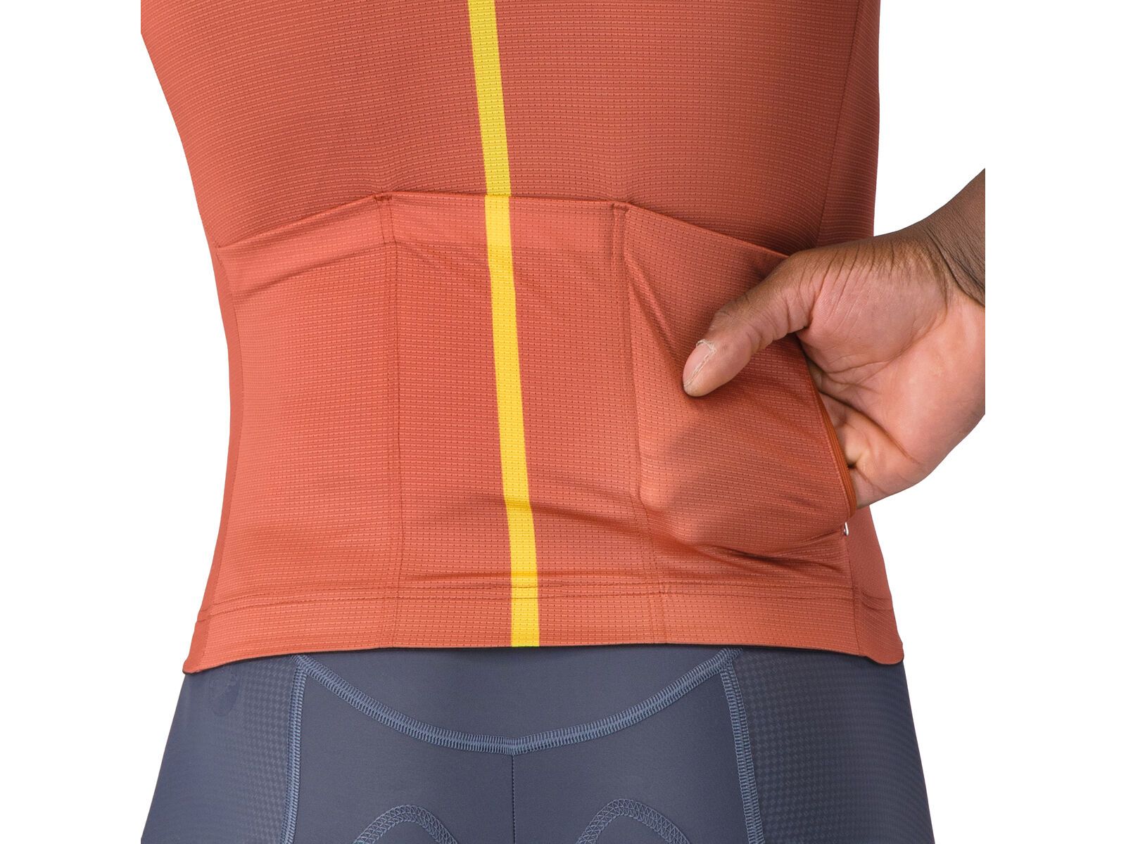 Castelli Drittone Logo Jersey, paprika/mango mojito - Bild 6