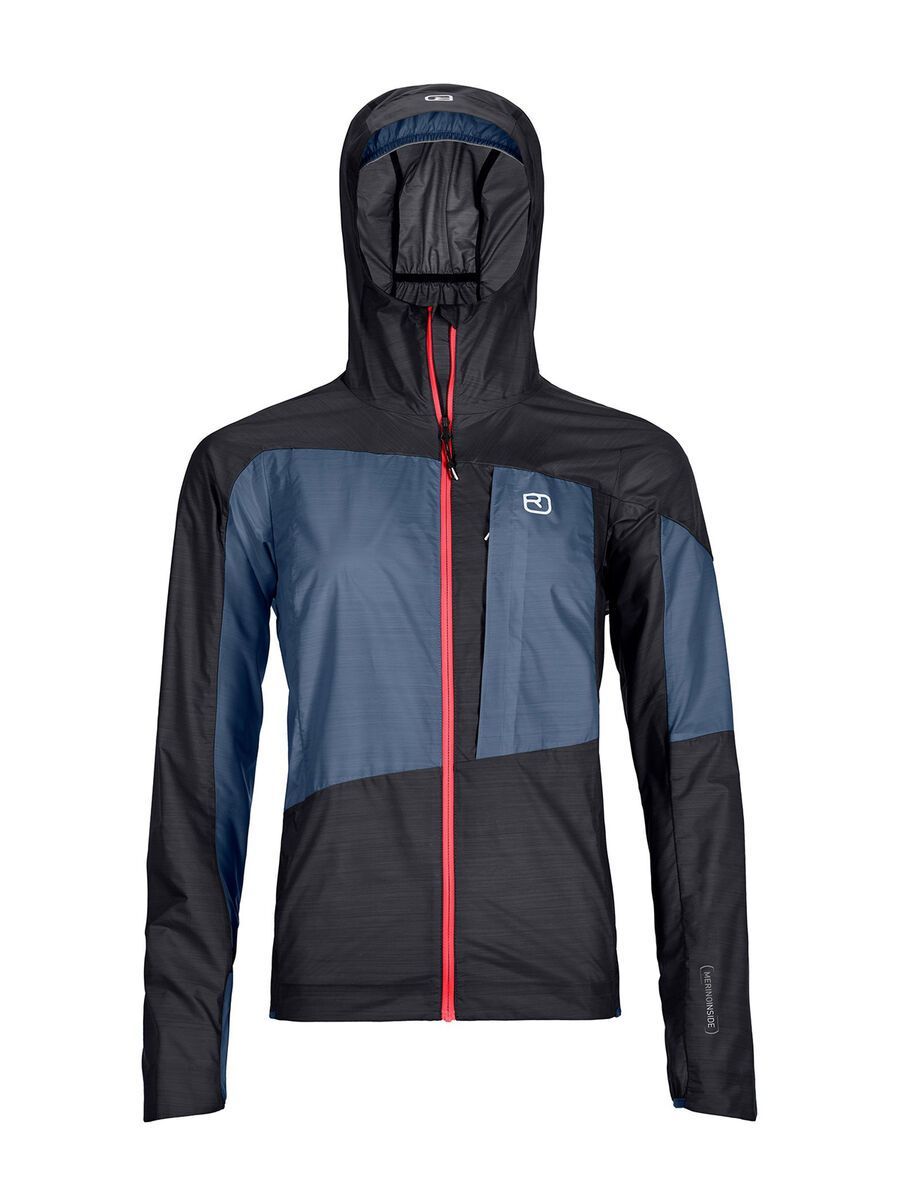 Ortovox Merino Protect Windbreaker W, black raven - Bild 1
