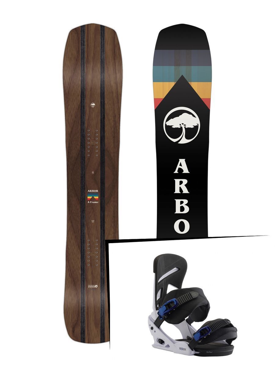 Set: Arbor A-Frame 2019 + Burton Mission new white - Bild 1