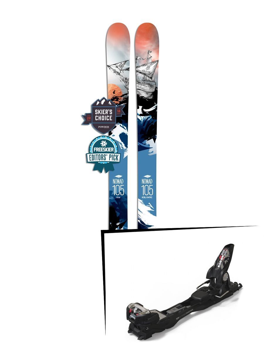 Set: Icelantic Nomad 105 Lite 2018 + Marker Baron EPF 13 black - Bild 1