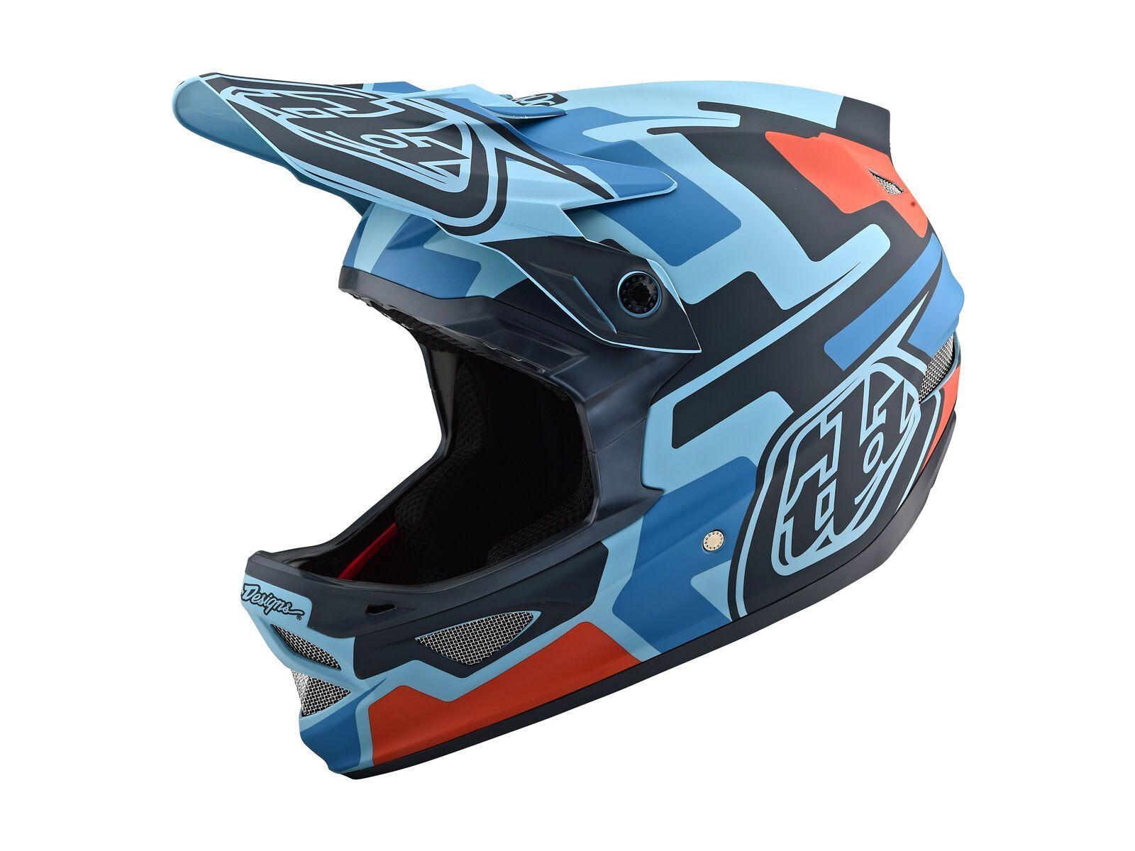 TroyLee Designs D3 Fiberlite Speedcode Helmet, blue/black - Bild 1