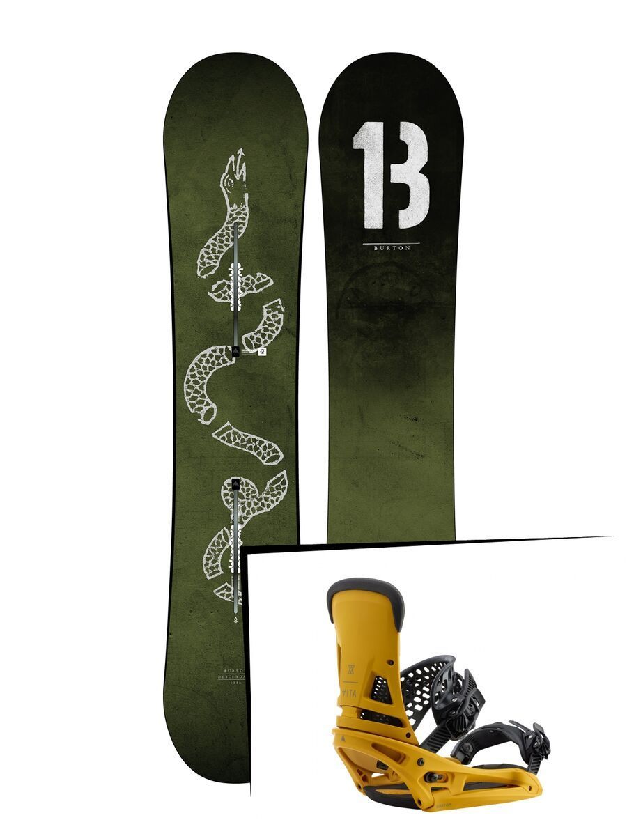 Set: Burton Descendant Wide 2019 + Burton Malavita EST colonel mustard - Bild 1