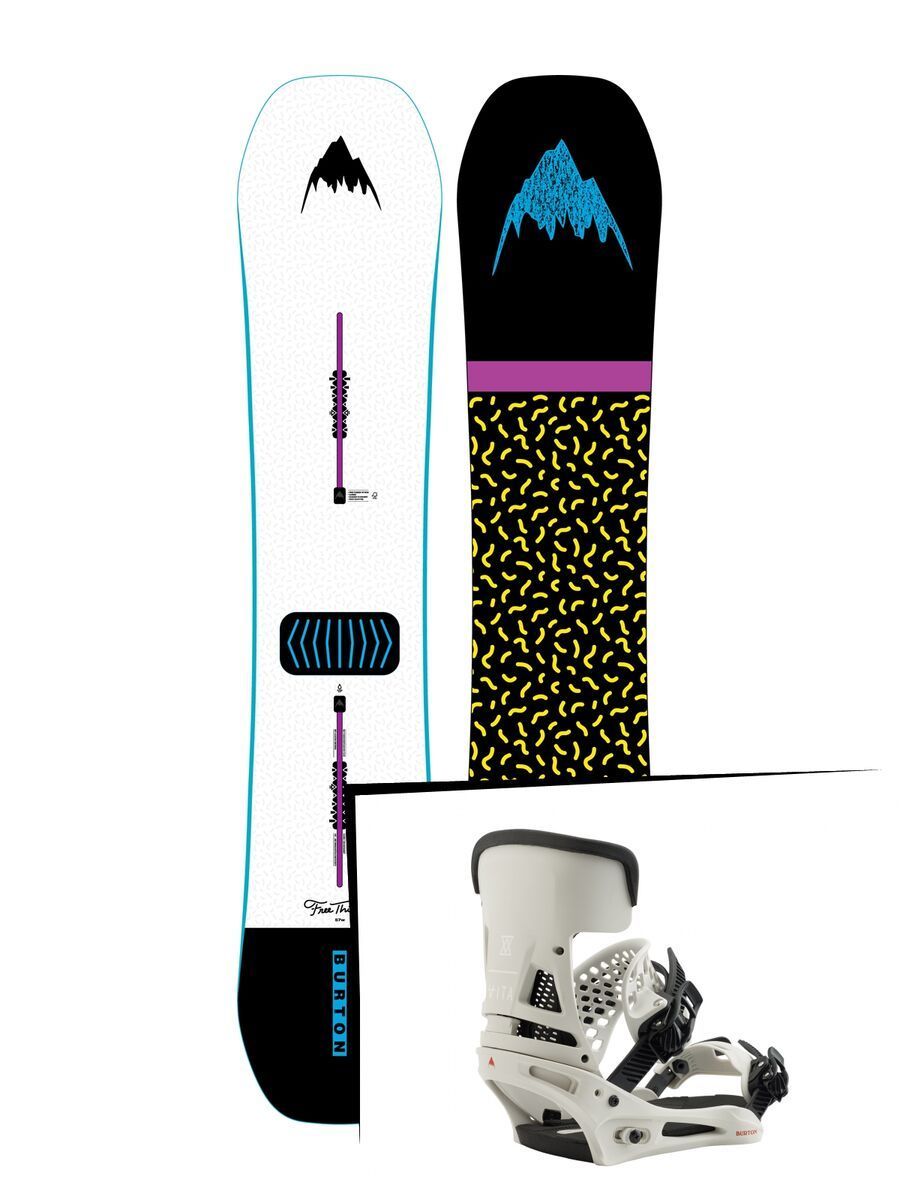 Set: Burton Free Thinker Wide 2019 + Burton Malavita vape cloud - Bild 1