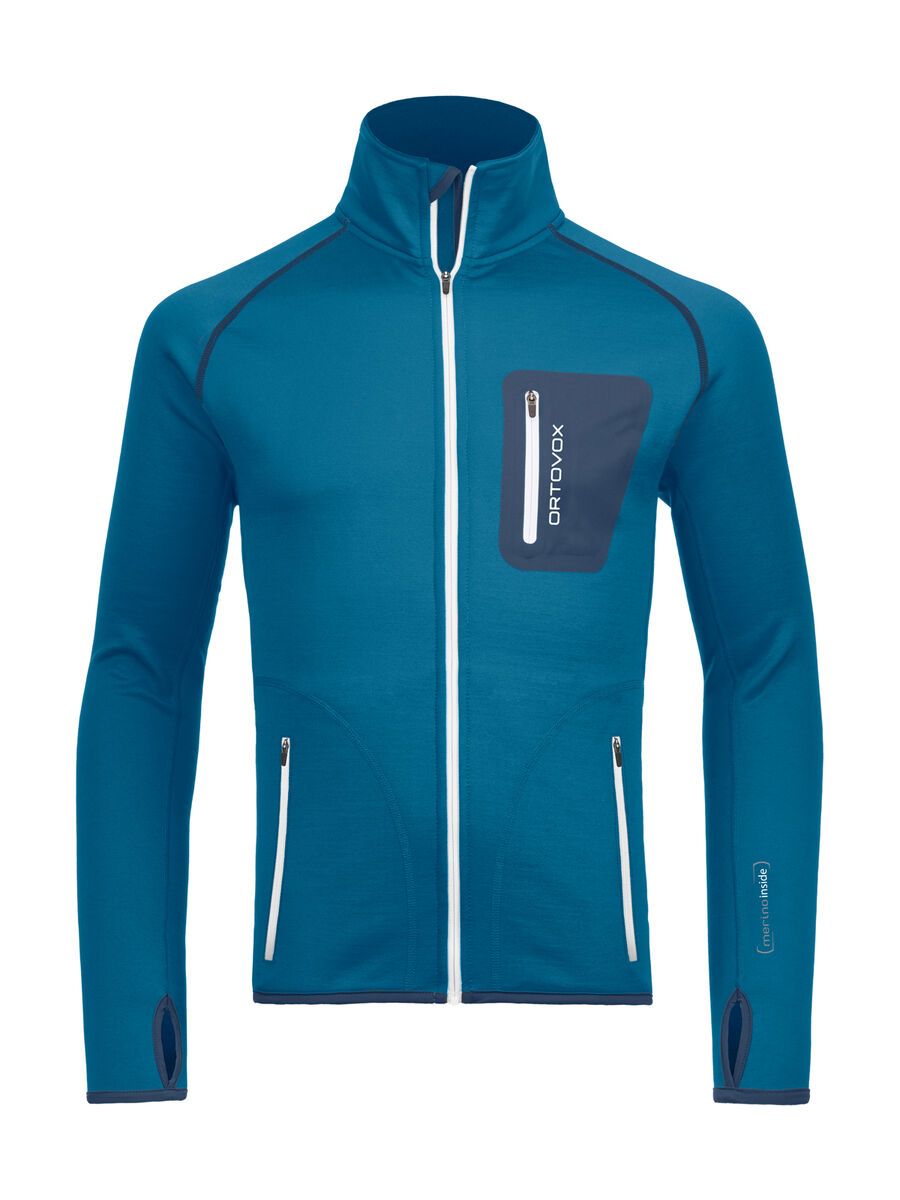 Ortovox Merino Fleece Jacket M, blue sea - Bild 1