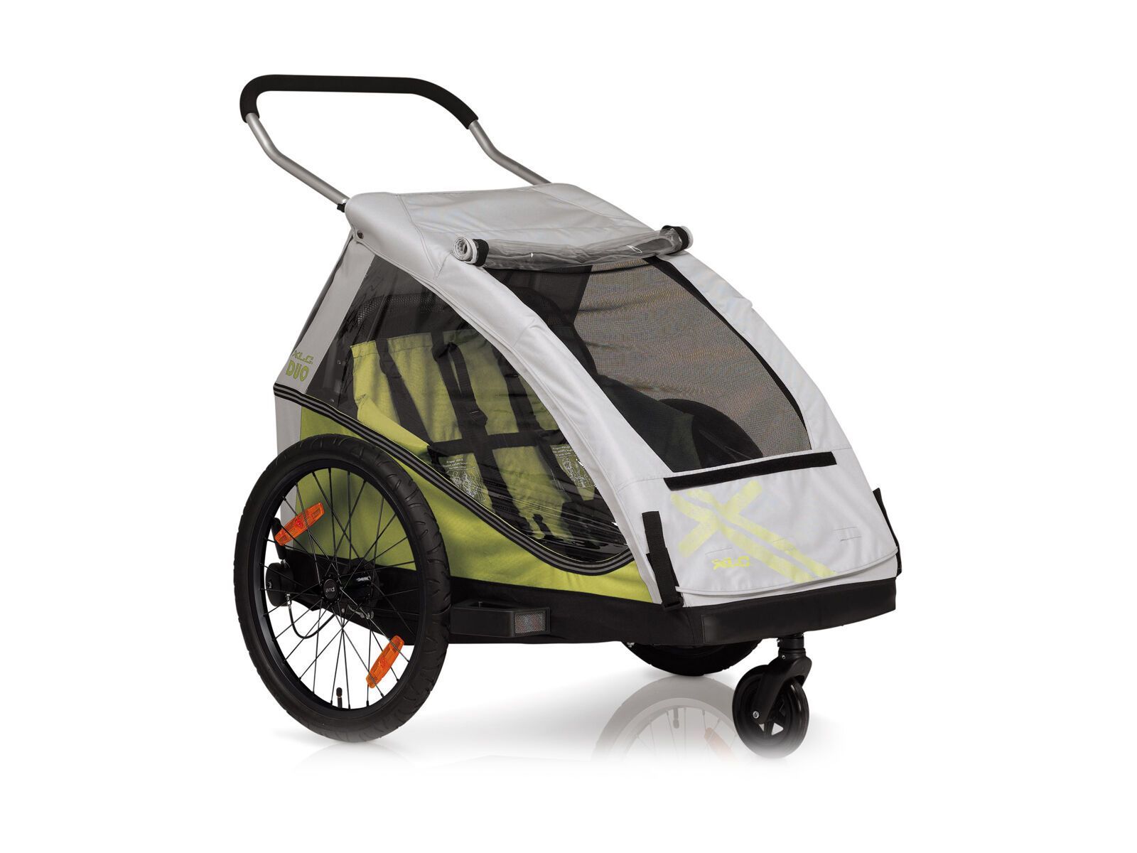 XLC Kinderanhänger Duo² / 2-in-One, silber/limone - Bild 2