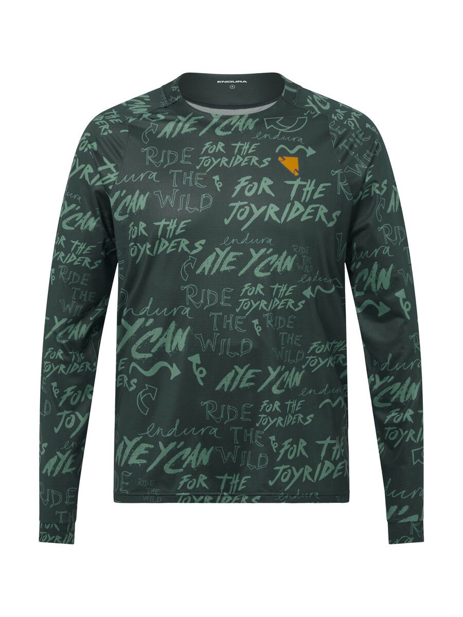 Endura Singletrack Bedrucktes Langärmeliges T-Shirt, carbon grey - Bild 1
