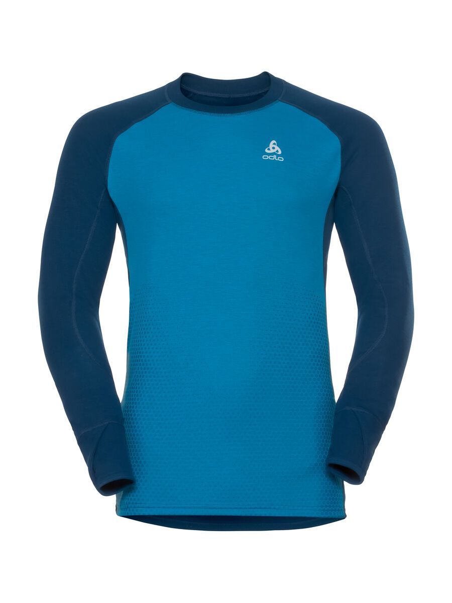 Odlo SUW Top Active Revelstoke Warm L/S Crew Neck, poseidon - blue jewel - Bild 1