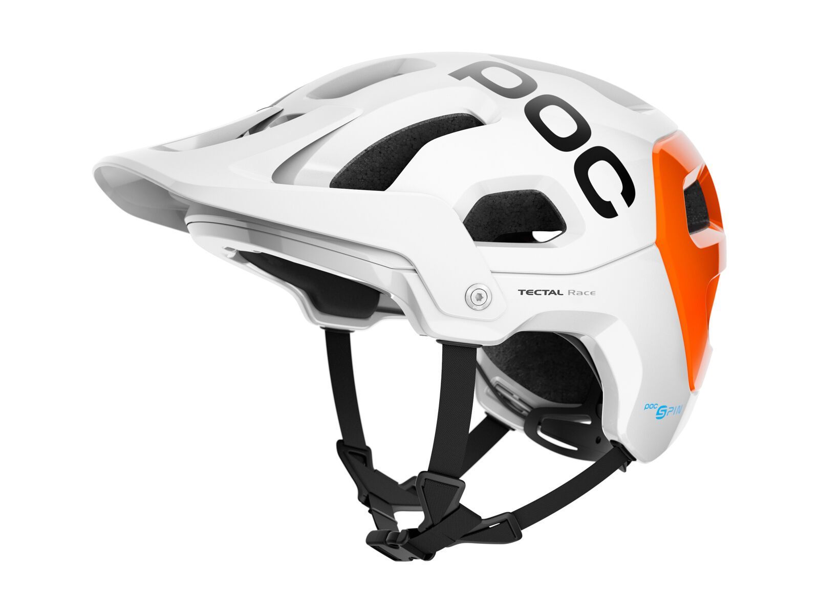 POC Tectal Race NFC SPIN AVIP, hydrogen white/fluorescent orange - Bild 1