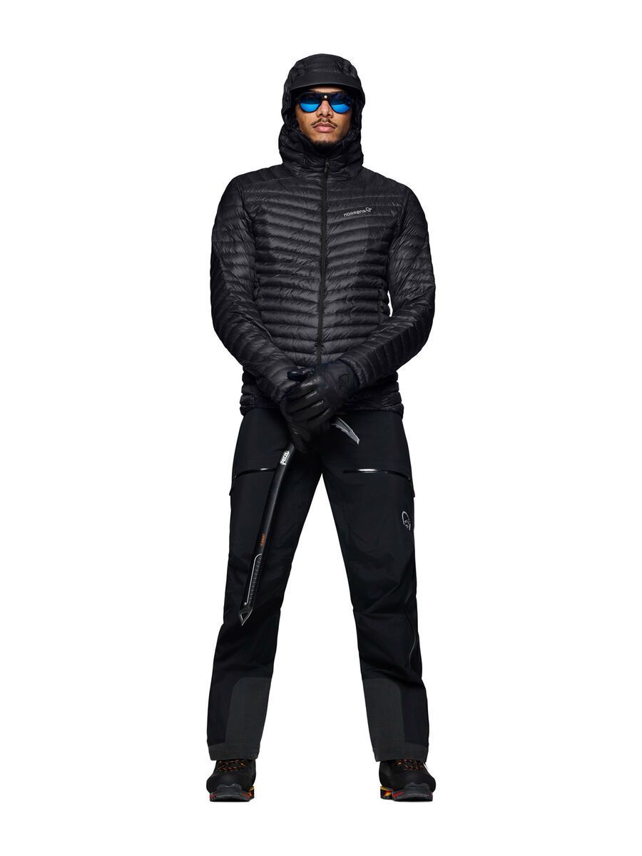 Norrona trollveggen down800 super light Hood M's, caviar black - Bild 7