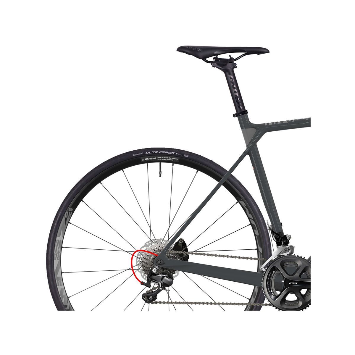 Ghost Nivolet X 5.8 LC, titanium gray/urban gray/neon red - Bild 6