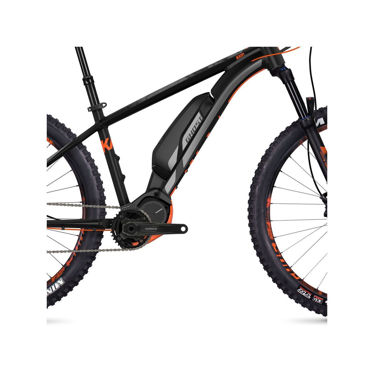 Ghost Hybride Kato S4.7+ AL, night black/urban gray/neon orange - Bild 3