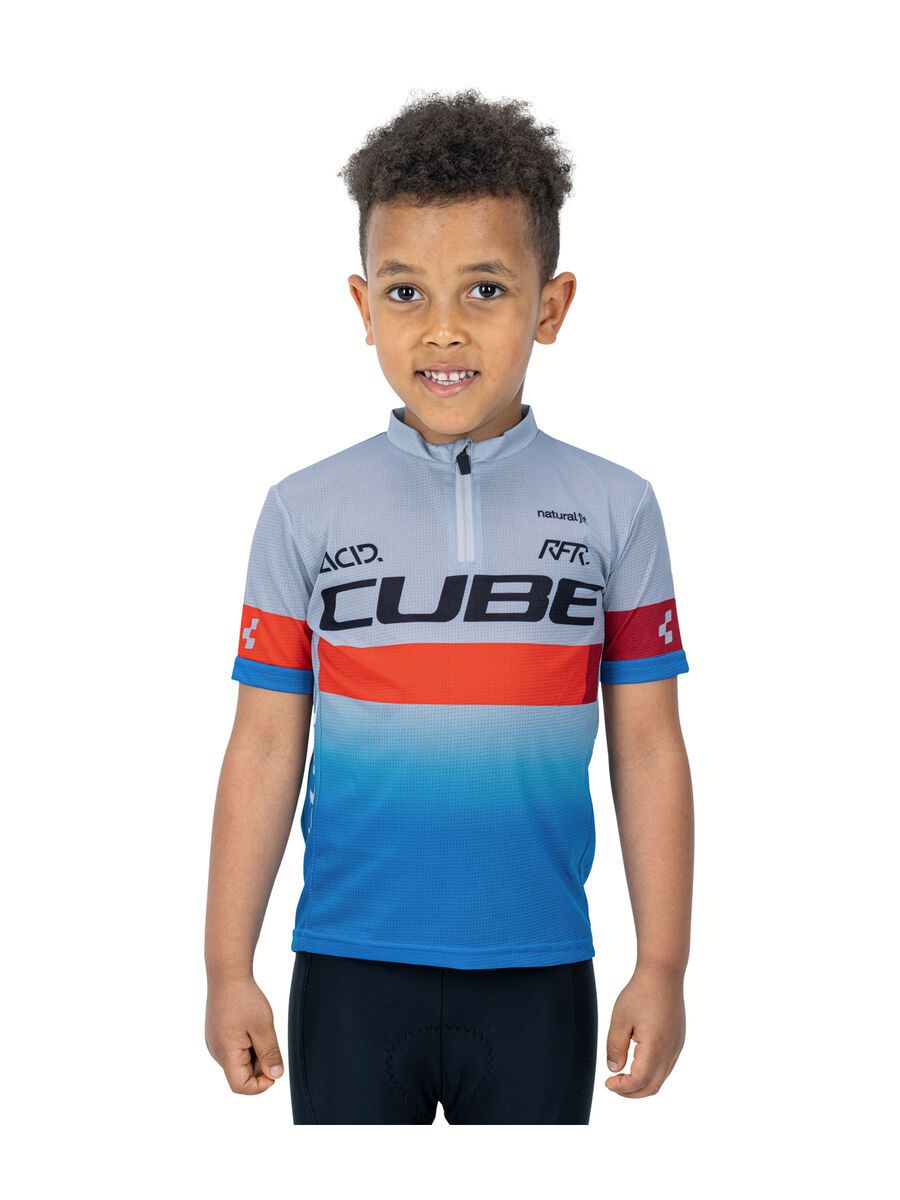Cube Junior Teamline Trikot kurzarm, blue´n´red´n´grey - Bild 2