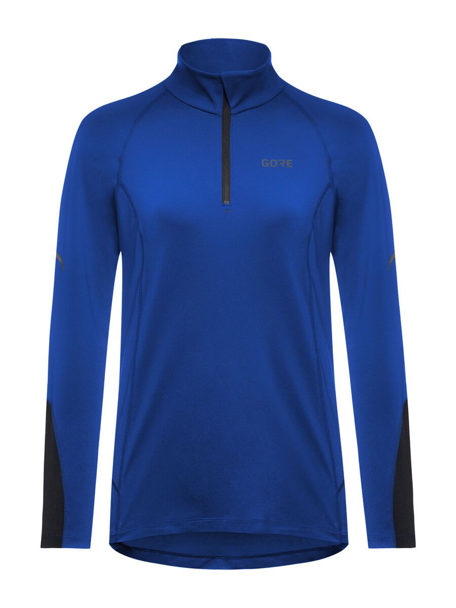 GOREWEAR M Damen Mid Zip Shirt Langarm, ultramarine blue/black - Bild 1