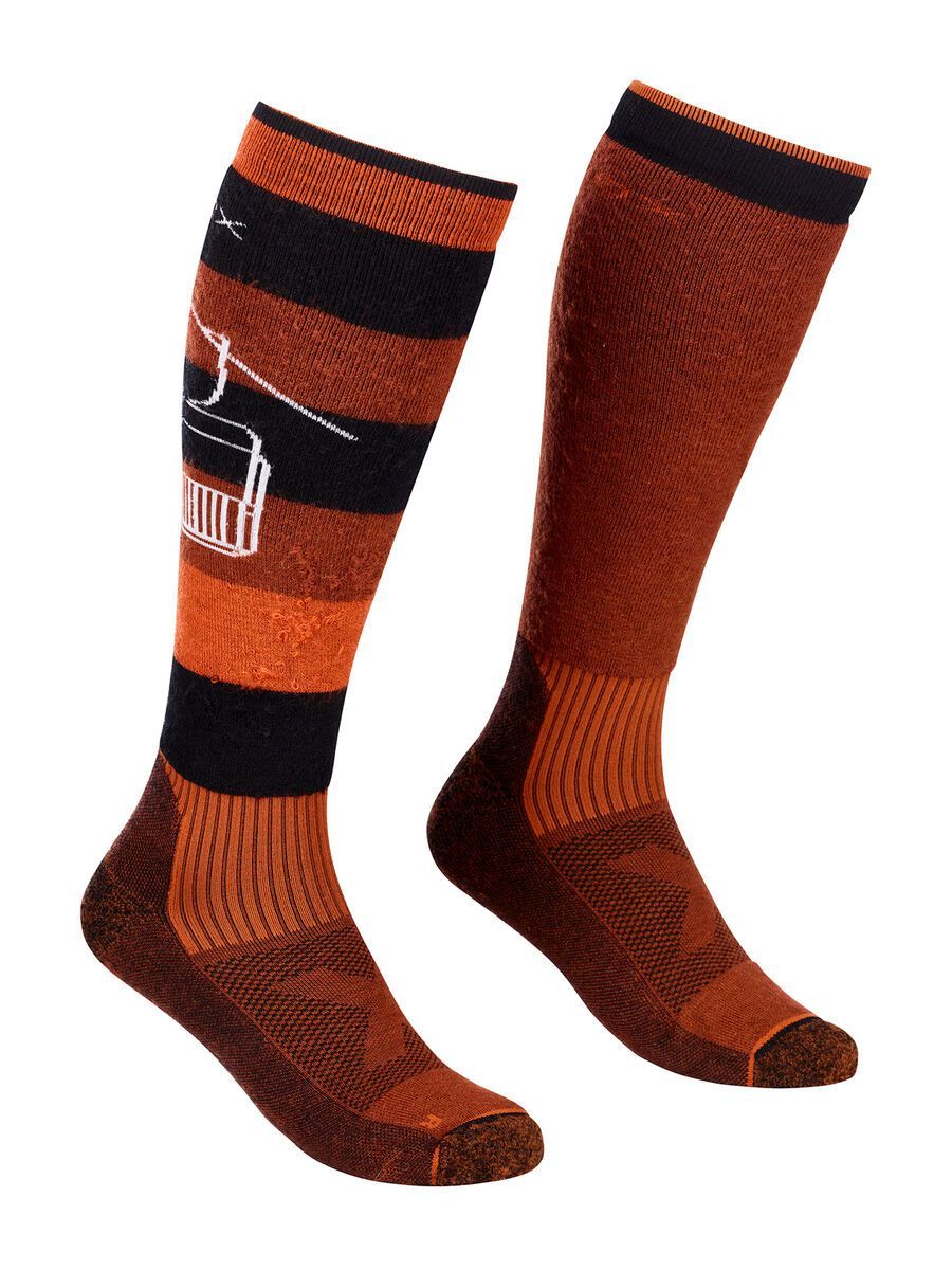 Ortovox Free Ride Long Socks M, clay orange - Bild 1