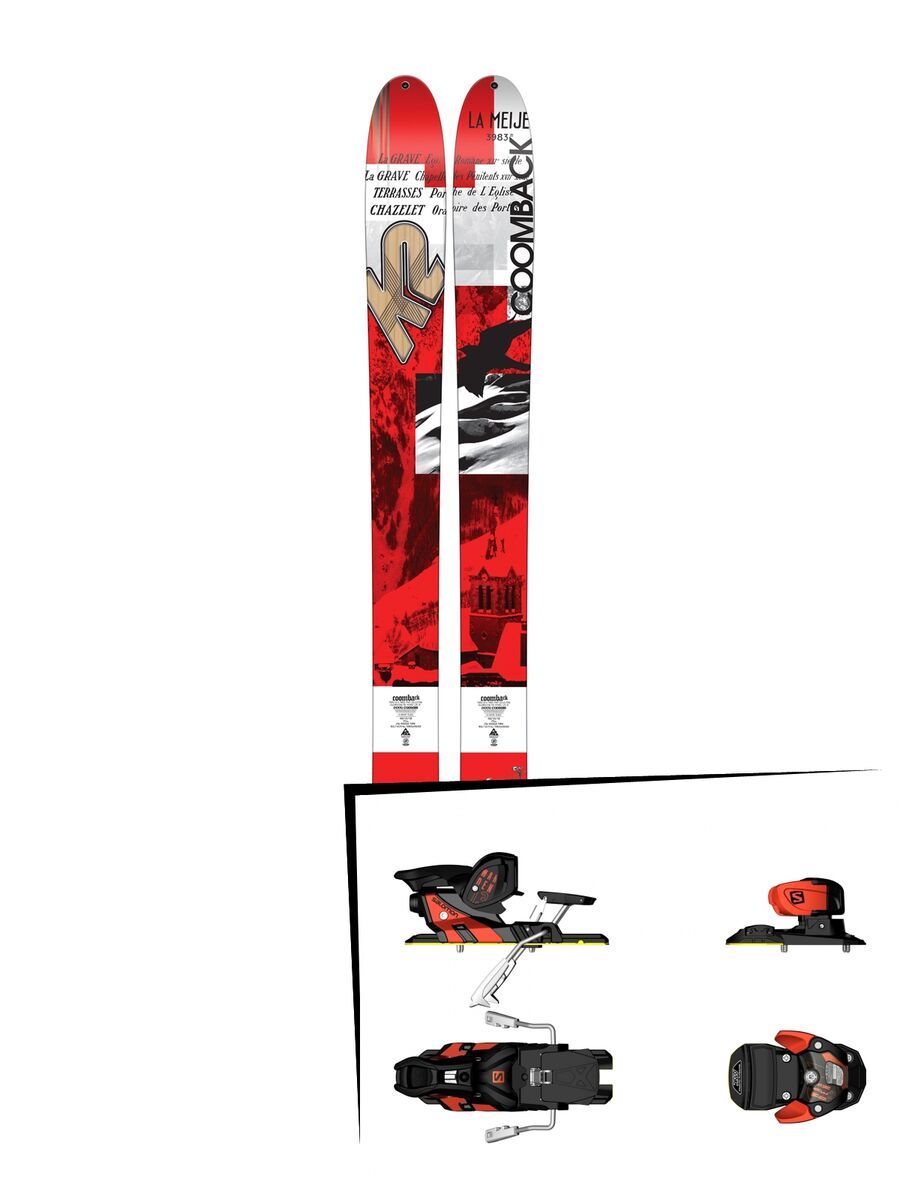 K2 SKI Set: Coomback 114 2016 + Salomon Warden MNC 13 - Bild 1