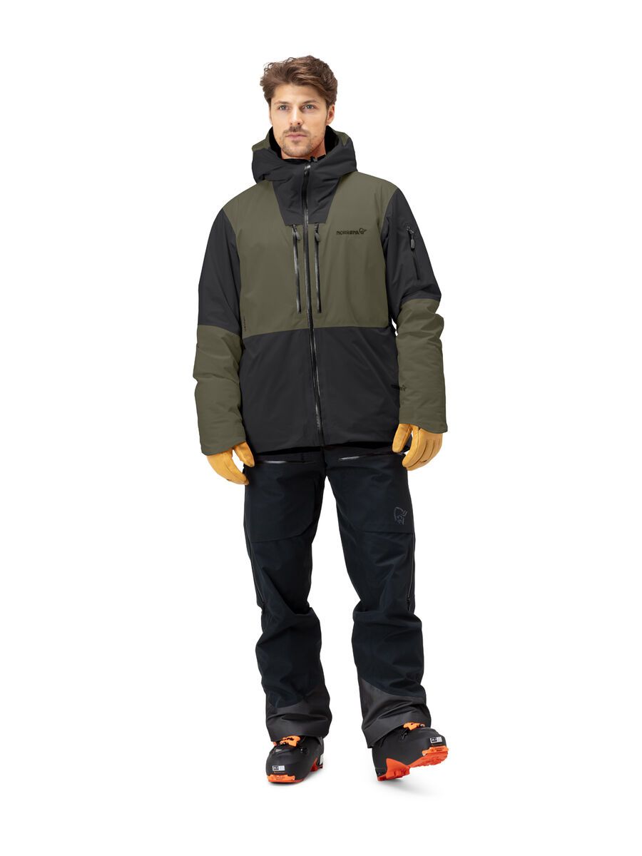 Norrona lofoten Gore-Tex Thermo80 Jacket M's, caviar/olive night - Bild 3