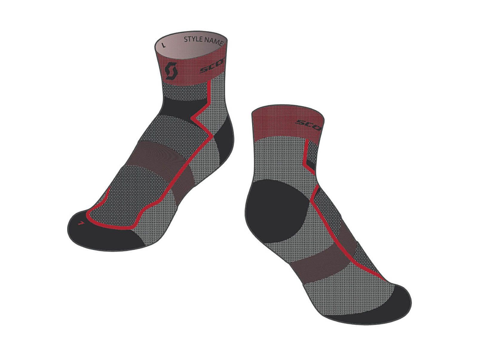 Scott RC Light Socken, black/red - Bild 1