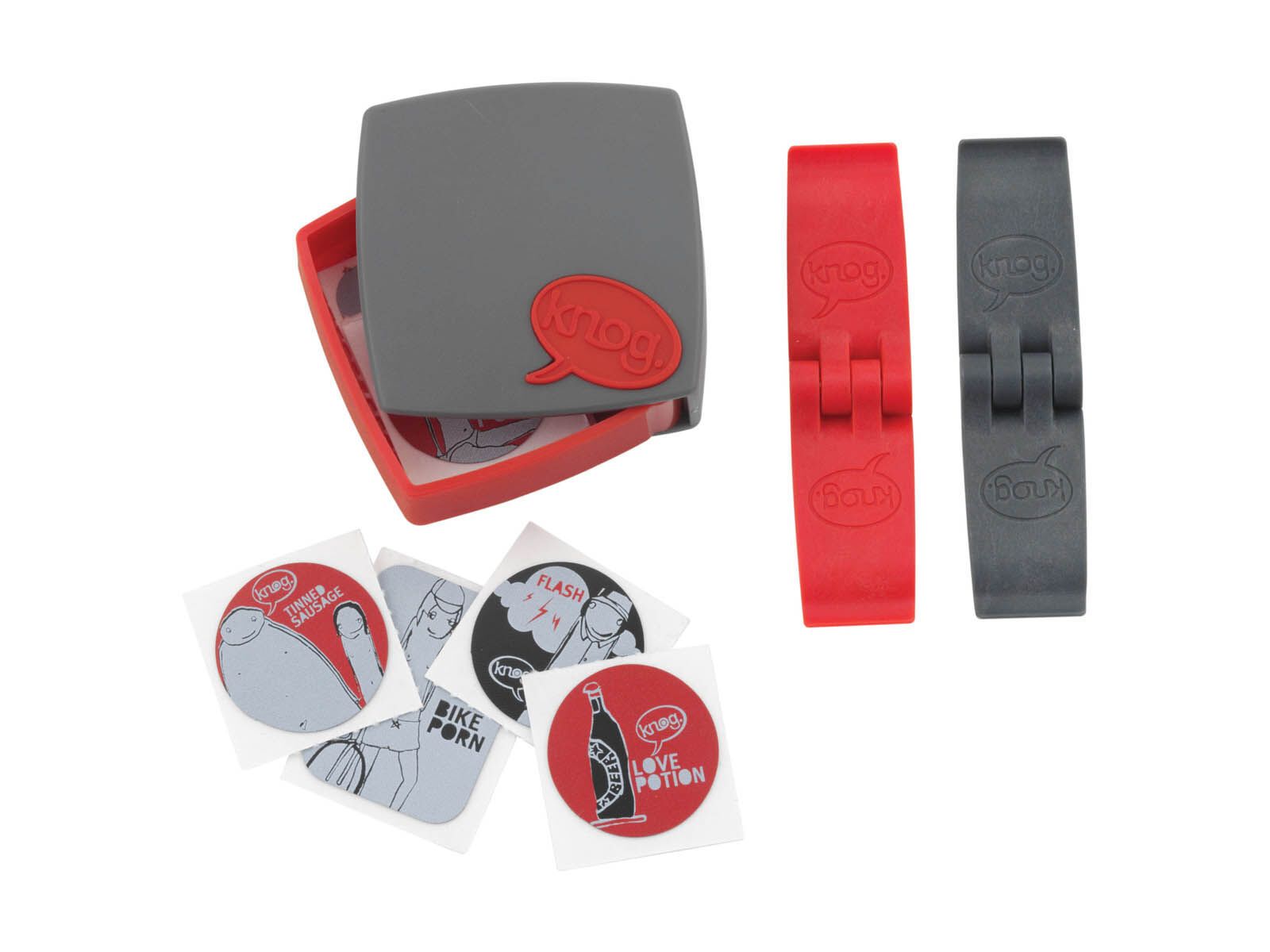 Knog PC Patches Kit, grau/rot - Bild 1