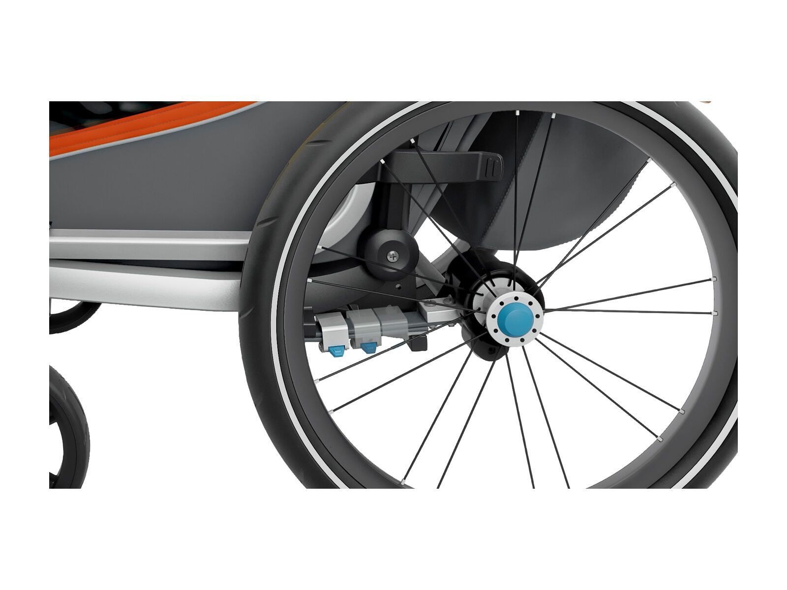 Thule Chariot Cross 1, roarange/dark shadow - Bild 9