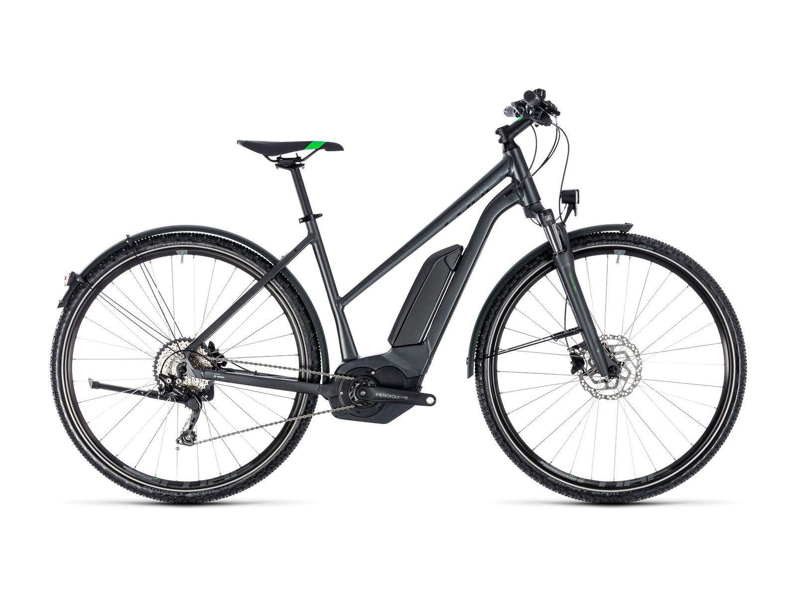 Cube Cross Hybrid Pro Allroad 400 Trapeze, grey´n´flashgreen - Bild 1