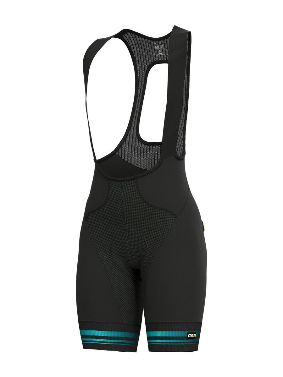 Ale Slide Lady Bibshorts, black-turquoise - Bild 1