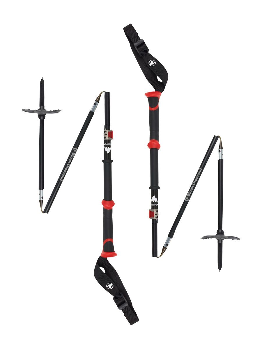 Burton x Black Diamond Compactor Poles, black/red - Bild 1