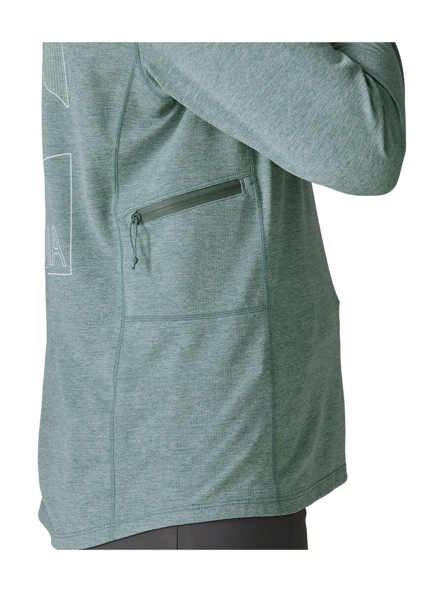 Patagonia Women's Capilene Cool Sun Hoody - Peak Visions, nouveau green/blue sage x-dye - Bild 8