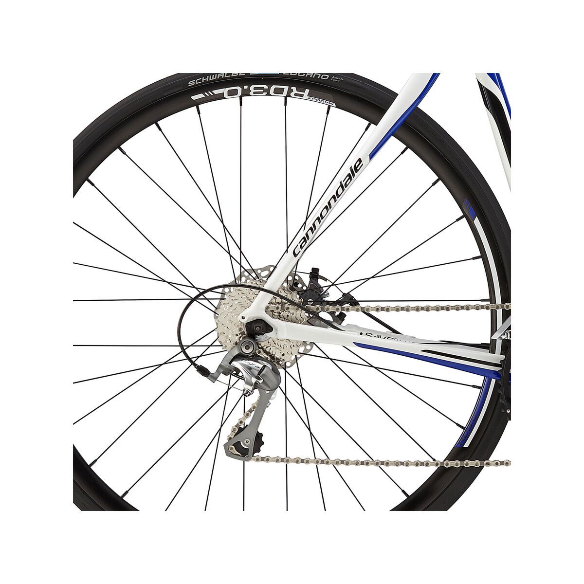 Cannondale Synapse Alloy Tiagra Disc, magnesium white with ultra blue and jet black, gloss - Bild 4