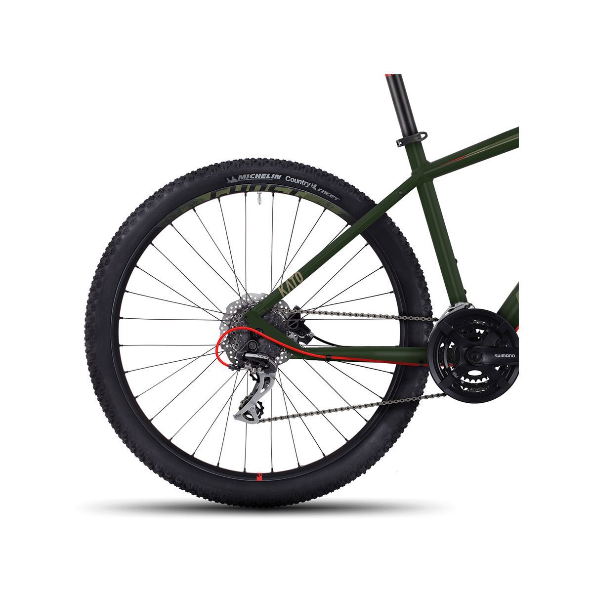 Ghost Kato 2 AL 27.5, forest green/army green/neon red - Bild 4