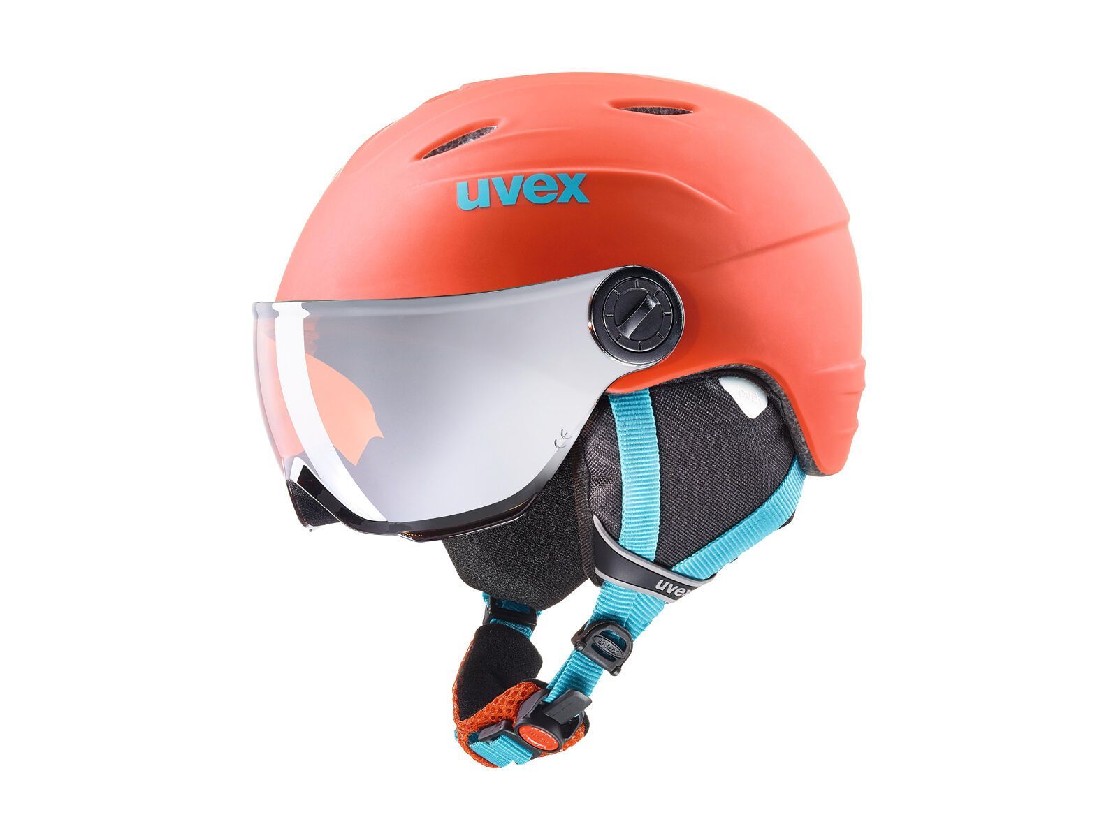 uvex junior visor pro, orange-petrol met mat - Bild 1