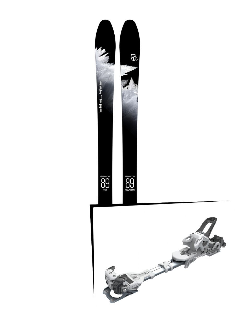 Set: Icelantic Sabre 89 2018 + Tyrolia Ambition 12 AT solid white black - Bild 1