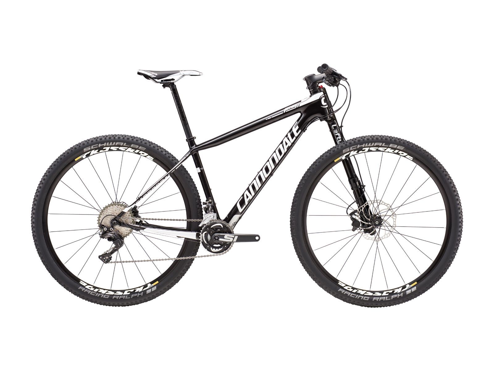 Cannondale F-SI Carbon 3 27.5, jet black w/ magnesium white and fine silver, gloss - Bild 1