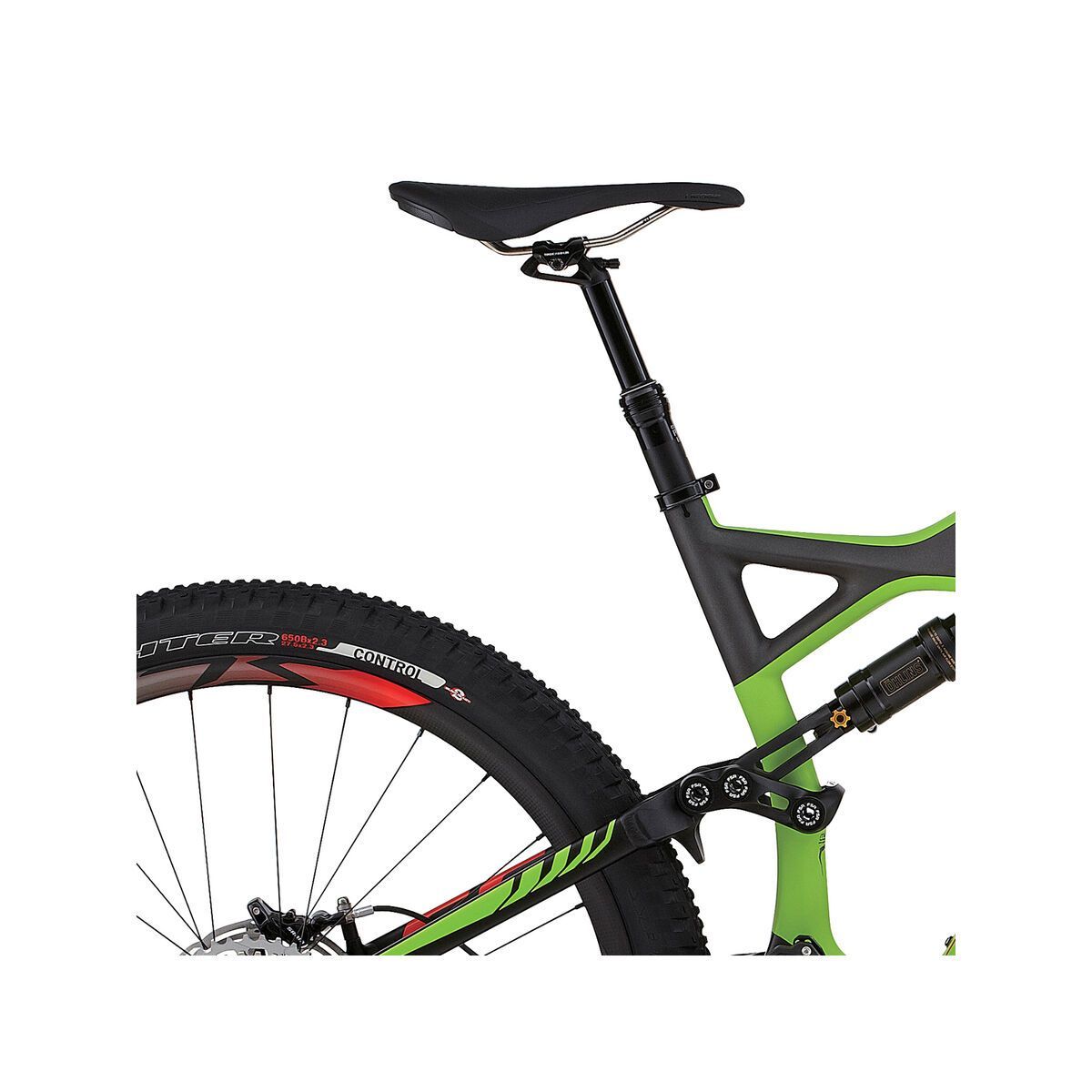Specialized S-Works Enduro FSR 650b, satin charcoal tint carbon/monster green/rocket red - Bild 5