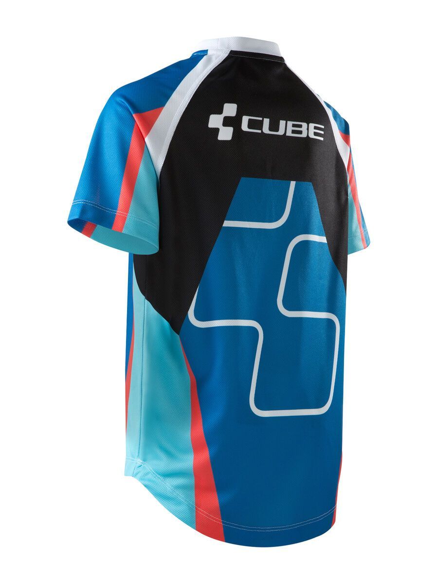 Cube Junior Action Team Rundhalstrikot kurzarm, blue´n´white´n´red - Bild 2