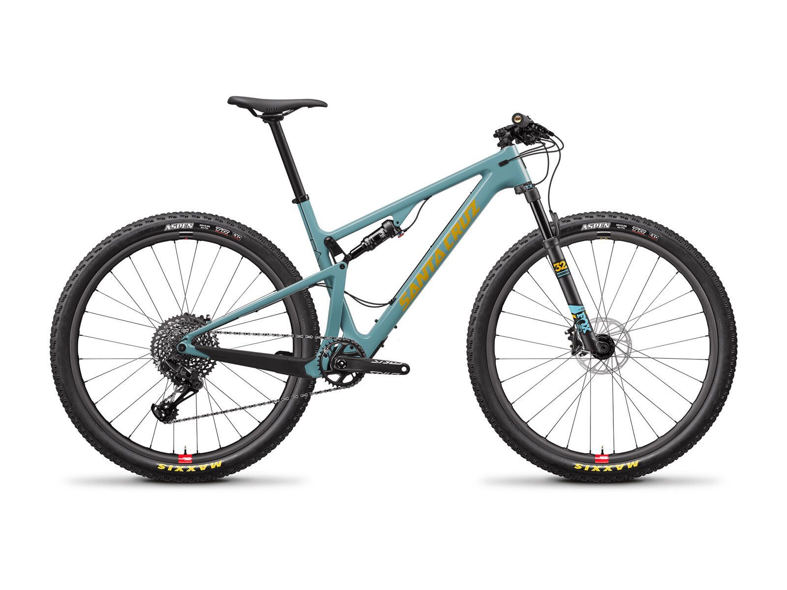 Santa Cruz Blur C S Reserve, gloss aqua and yellow - Bild 1
