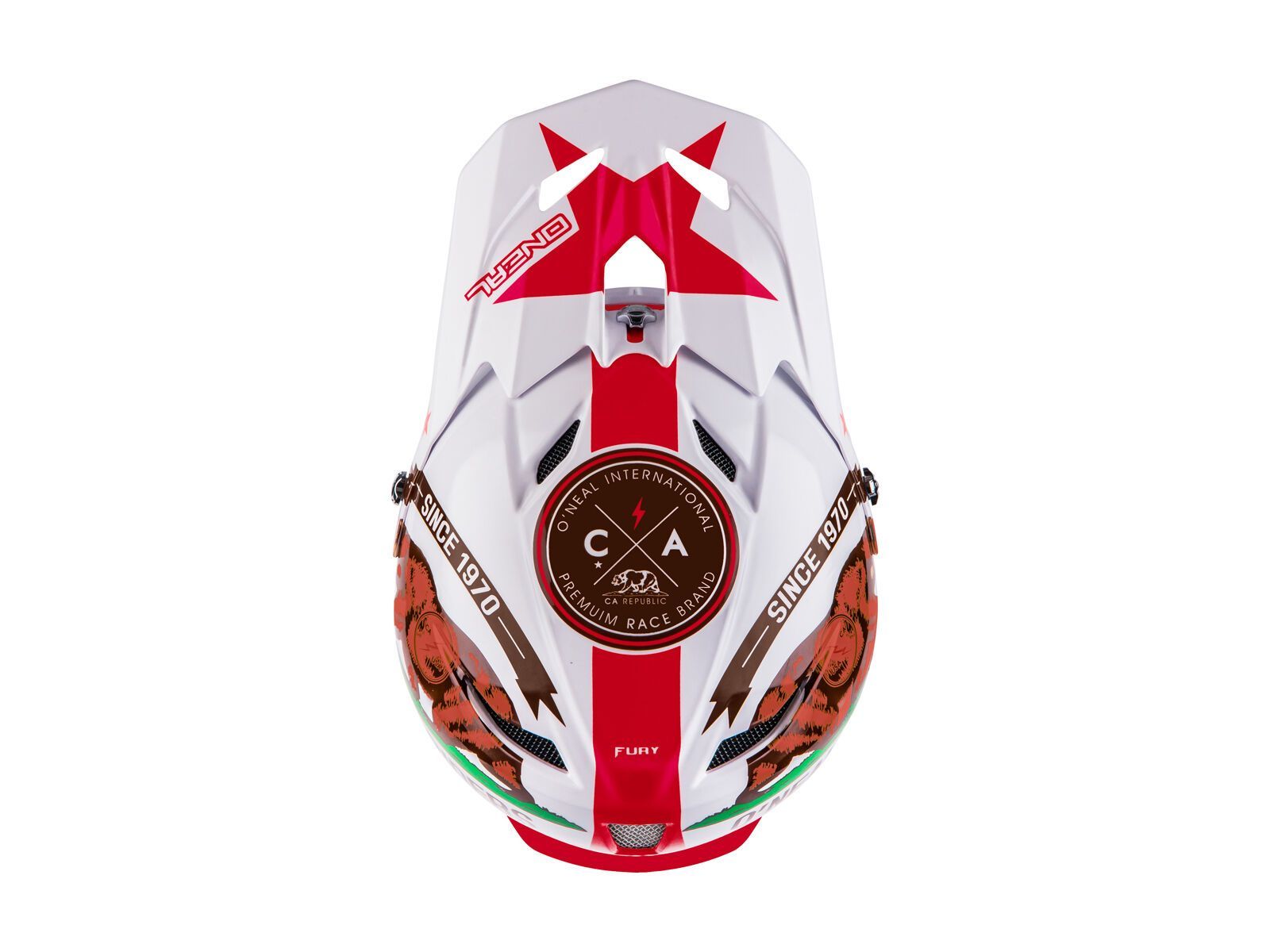 ONeal Fury RL Helmet California, white/red - Bild 3