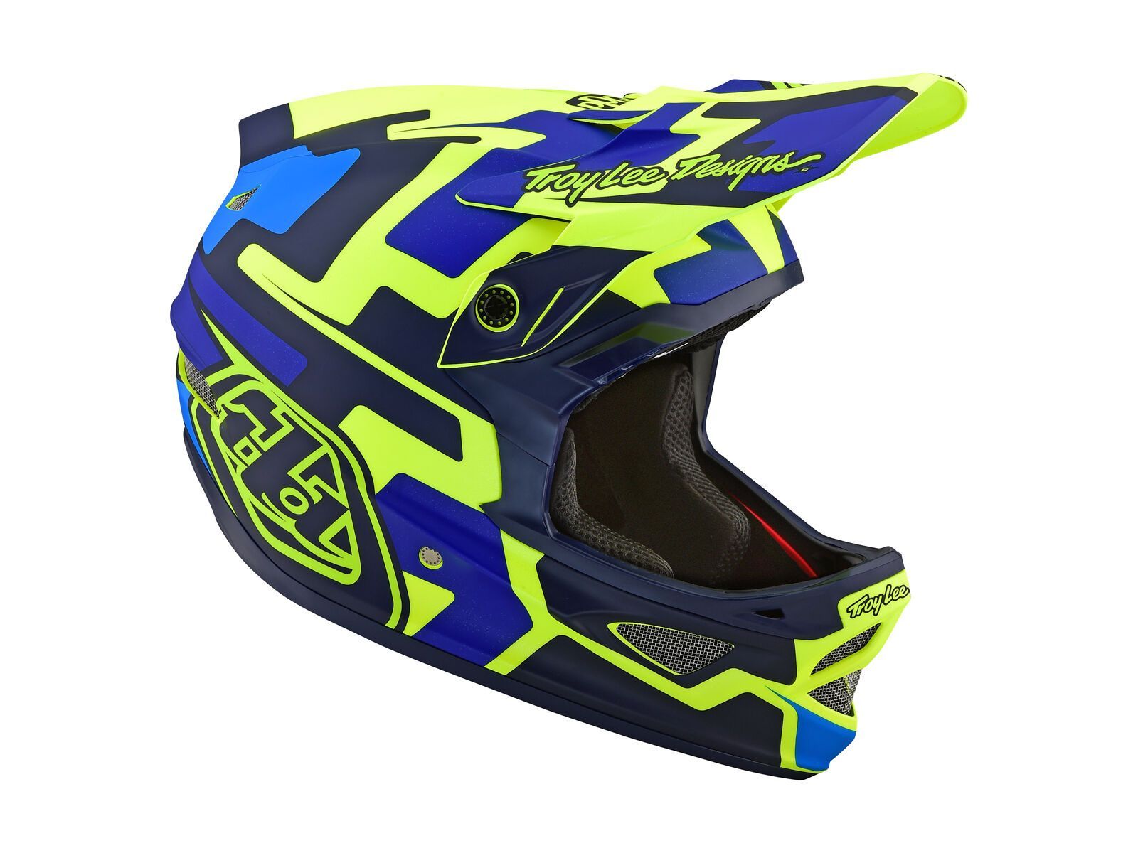 TroyLee Designs D3 Fiberlite Speedcode Helmet, yellow/blue - Bild 7