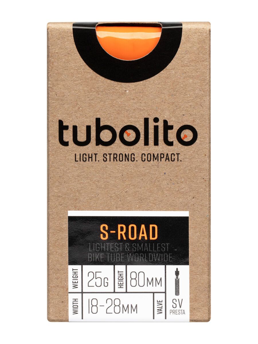 Tubolito S-Tubo Road 80 mm - 700C x 18-28, orange - Bild 2