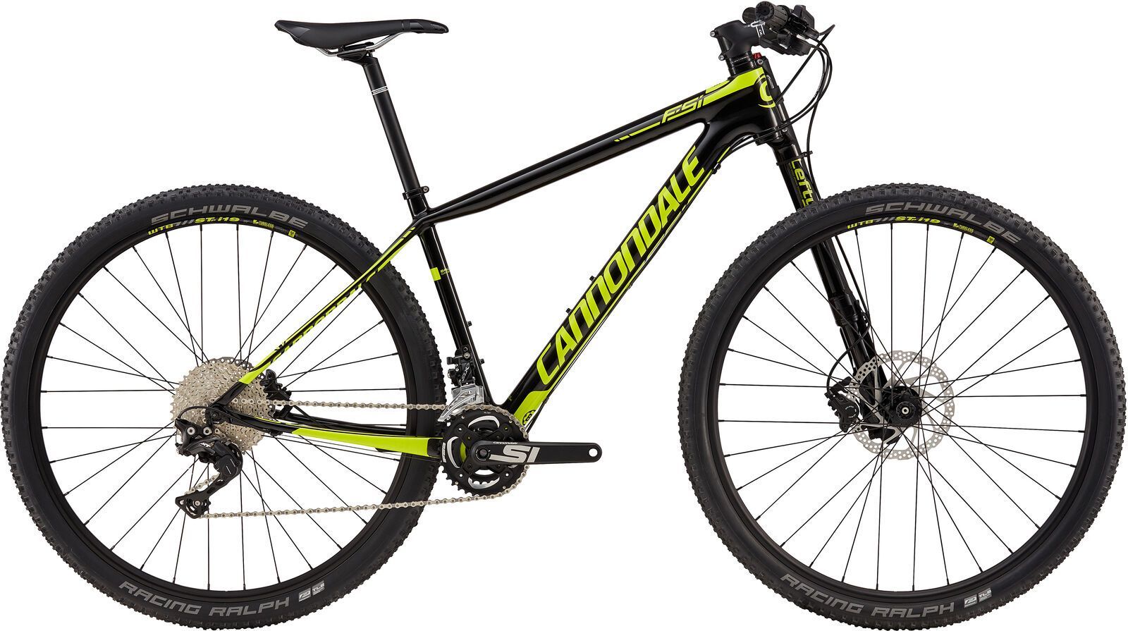 Cannondale F-Si Carbon 4 29, jet black w/ neon spring, gloss - BLK - Bild 1