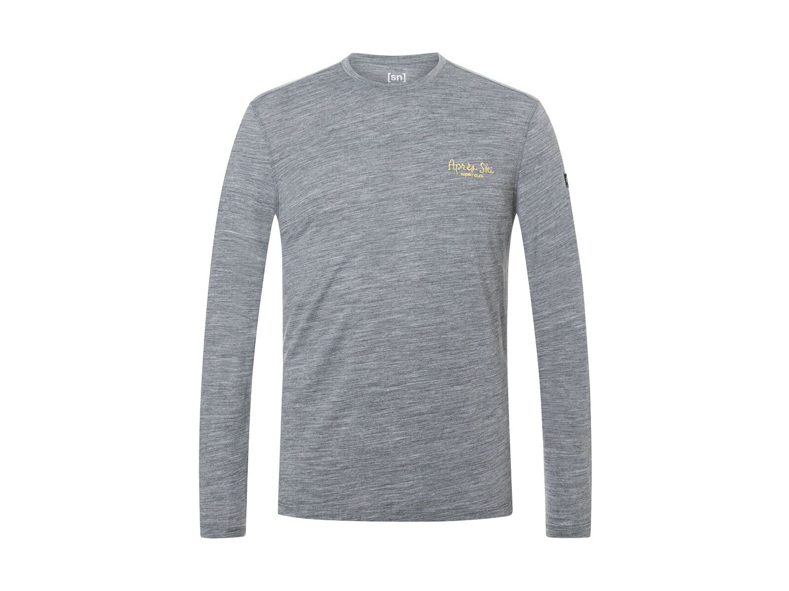 super.natural Apres Ski LS Herren, cashmere grey melange/various - Bild 2