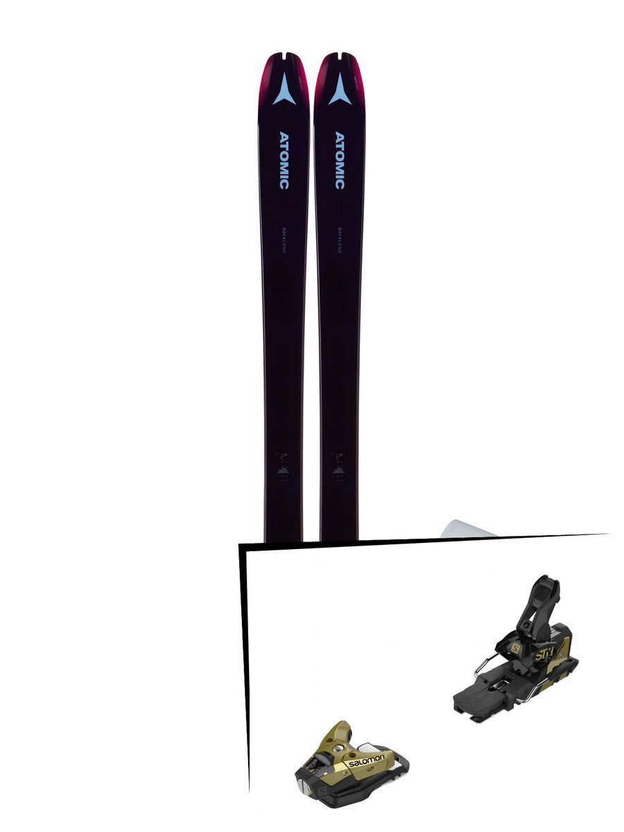 Set: Atomic Backland 85 W + Hybrid Skin 85 2019 + Salomon STH2 WTR 16 gold/black - Bild 1