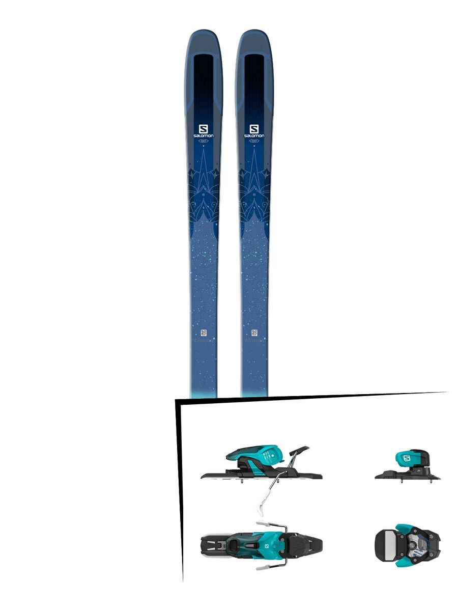 Set: Salomon QST Lux 92 2018 + Salomon Warden 11 turquoise/black - Bild 1