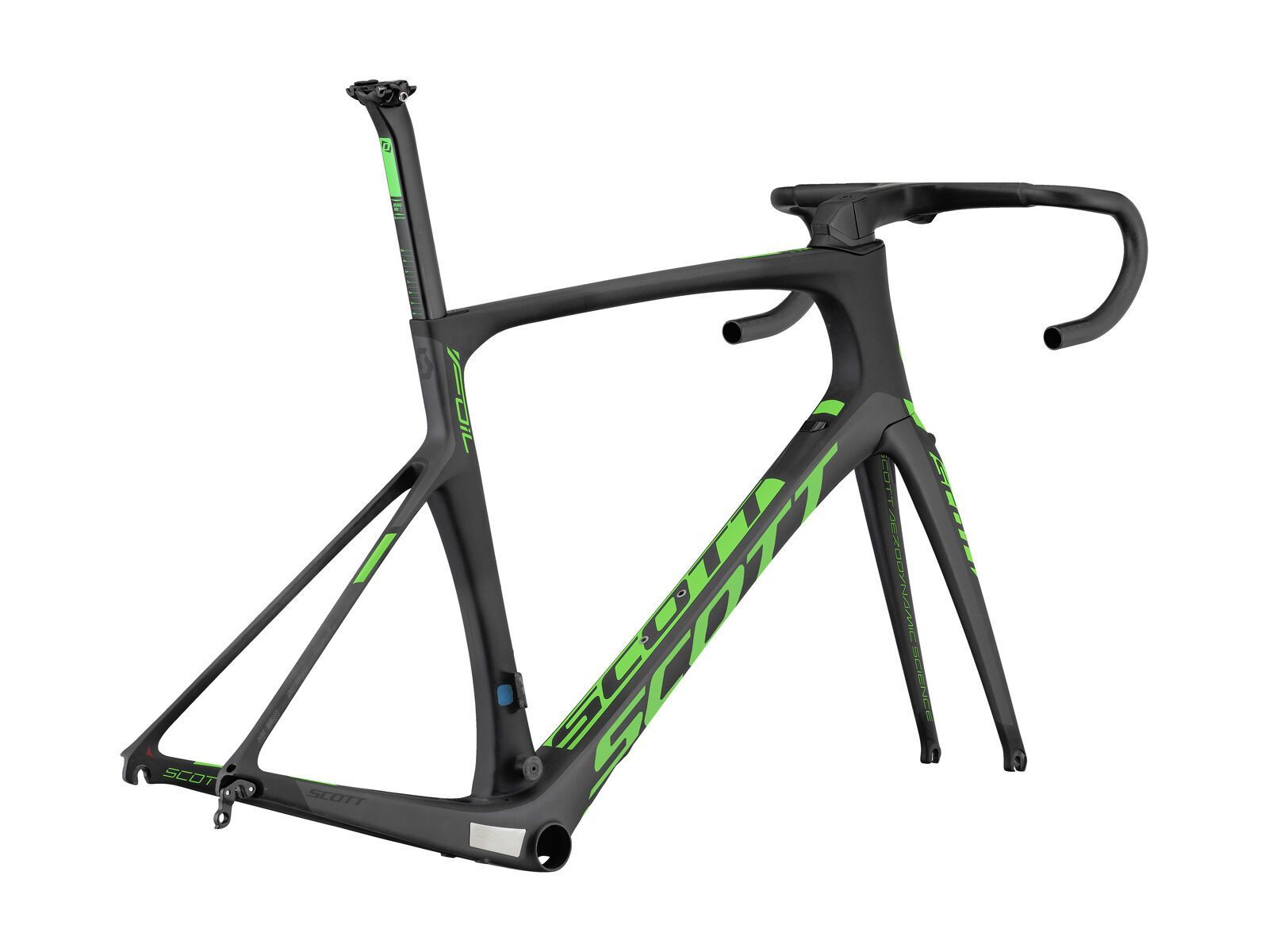 Scott Foil Team Issue Mech/Di2 Rahmenset, black/anthracite/green - Bild 1